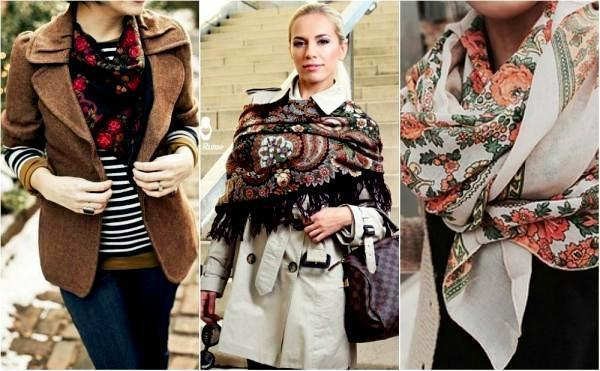 Как красиво завязать шарф платок на пальто