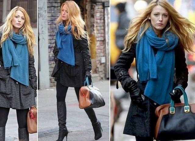 Как красиво завязать шарф платок на пальто