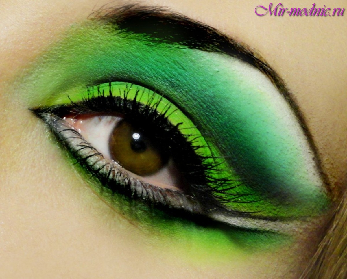 Вечерний макияж для зеленых глаз фото поэтапно