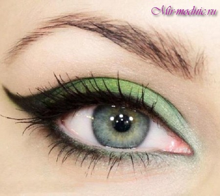 Макияж для зелёных глаз и тёмных волос фото пошагово
